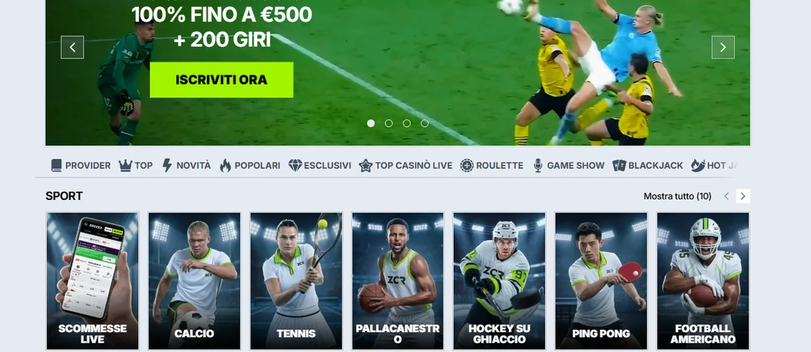 Sfoglia categorie sport
